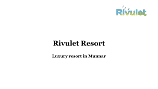 Luxury resort in Munnar