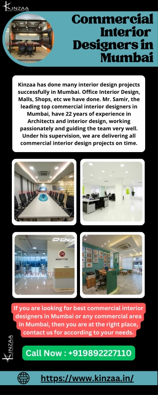 Best Commercial interior designers in Mumbai - Commercial architect in Mumbai - Kinzaa