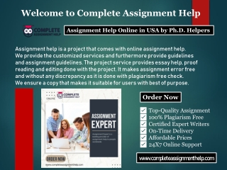 Assignment Writing Service Online by Top Assignment Writers