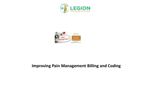 Improving Pain Management Billing and Coding