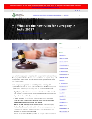 What are the new rules for surrogacy in India 2023