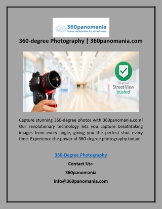 360-degree Photography | 360panomania.com