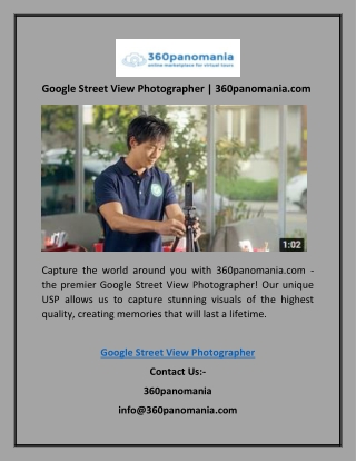 Google Street View Photographer | 360panomania.com