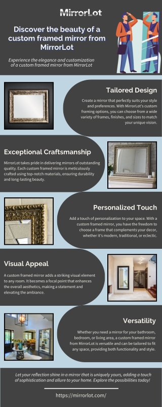 Discover the beauty of a custom framed mirror from MirrorLot