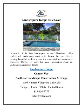 Landscapers Tampa Nslcd