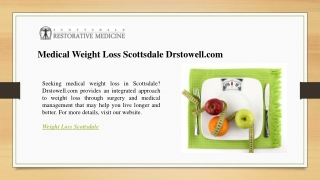 Medical Weight Loss Scottsdale Drstowell.com