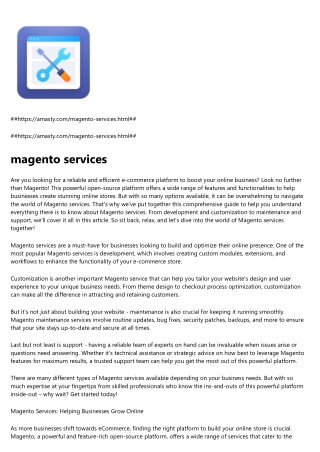 magento services