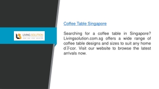 Coffee Table Singapore  Livingsolution.com.sg