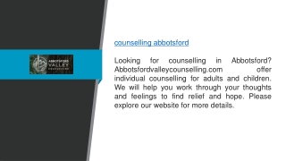 Counselling Abbotsford  Abbotsfordvalleycounselling.com