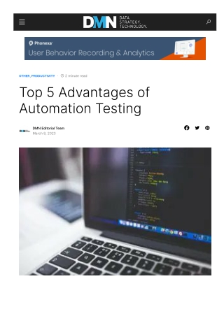 Top 5 Advantages of Automation Testing
