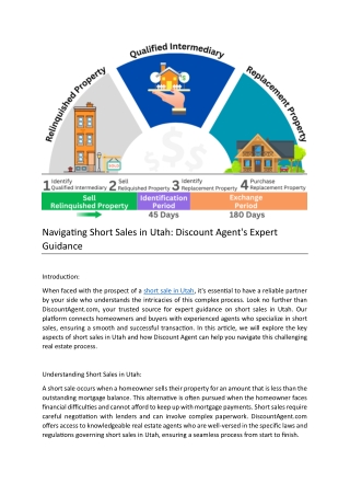 Navigating Short Sales in Utah