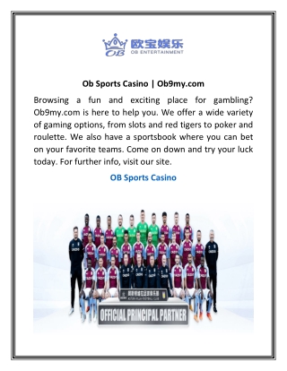 Ob Sports Casino | Ob9my.com