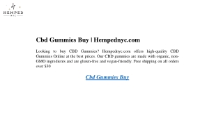 Cbd Gummies Buy Hempednyc.com