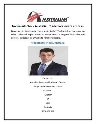 Trademark Check Australia  Trademarkservices.com.au