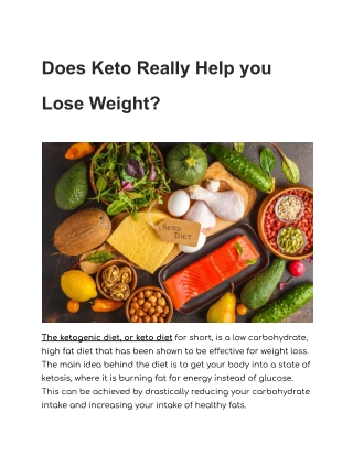 Does Keto Really Help you Lose Weight?