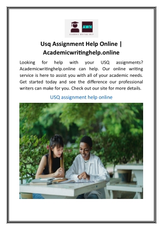 Usq Assignment Help Online  Academicwritinghelp.online