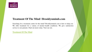 Treatment Of The Mind  Brooklynminds.com