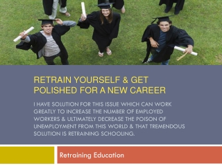 Retrain Education For A New Career