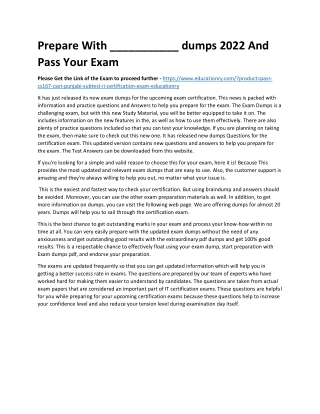 CS167 CSET: Punjabi Subtest II