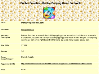 Bubble Smasher - Bubble Popping Game For Nook