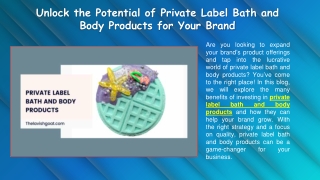 Unlock the Potential of Private Label Bath and Body Products for Your Brand