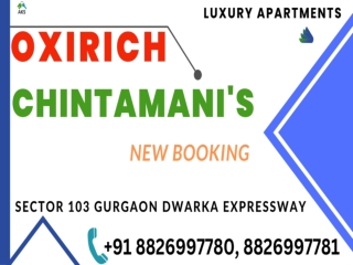 PENTHOUSE New Booking 5033 Sqft in Oxirich Chintamani’s Sec 103 Gurgaon Dwarka E