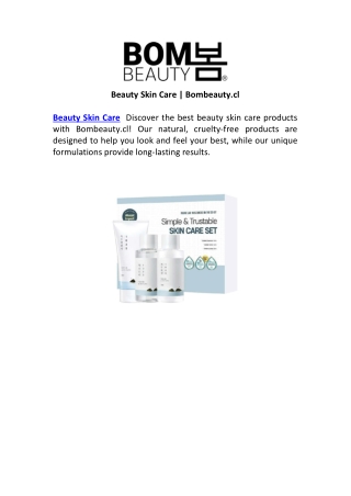 Beauty Skin Care | Bombeauty.cl