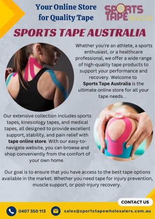 Sports Tape Australia: Your Online Store for Quality Tape