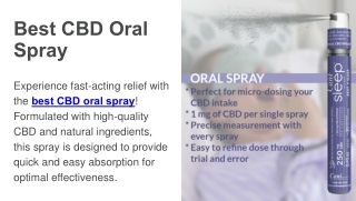 Best CBD Oral Spray