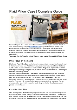 Plaid Pillow Case _ Complete Guide