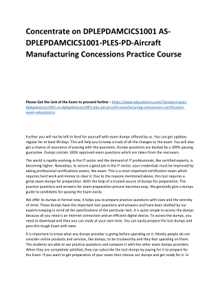 DPLEPDAMCICS1001 AS-DPLEPDAMCICS1001-PLES-PD-Aircraft Manufacturing Concessions