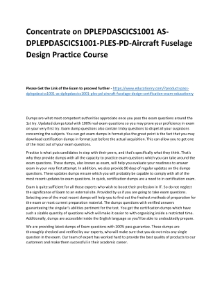 DPLEPDASCICS1001 AS-DPLEPDASCICS1001-PLES-PD-Aircraft Fuselage Design