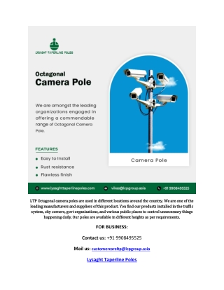 Best camera poles manufacturer in Tamilnadu