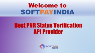 Softpay PNR Status Verification API Company India