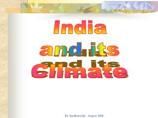 India and its Climate
