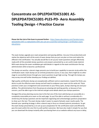 DPLEPDATDICS1001 AS-DPLEPDATDICS1001-PLES-PD- Aero Assembly Tooling Design -I