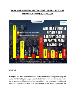 WHY HAS VIETNAM BECOME THE LARGEST COTTON IMPORTER FROM AUSTRALIA