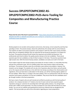 DPLEPDTCMPIC2002 AS-DPLEPDTCMPIC2002-PLES-Aero-Tooling for Composites and Manufa