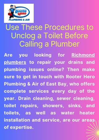 Use These Procedures to Unclog a Toilet Before Calling a Plumber