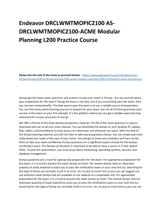 DRCLWMTMOPIC2100 AS-DRCLWMTMOPIC2100-ACME Modular Planning L200