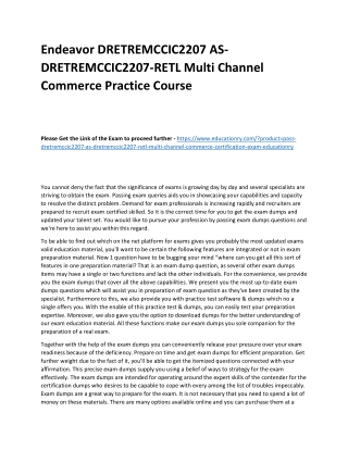 DRETREMCCIC2207 AS-DRETREMCCIC2207-RETL Multi Channel Commerce