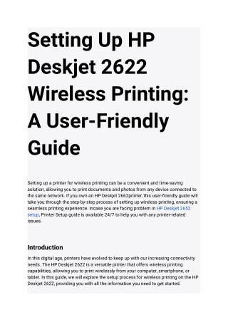 Setting Up HP Deskjet 2622 Wireless Printing_ A User-Friendly Guide