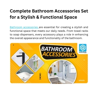 Complete Bathroom Accessories Set for a Stylish & Functional Space