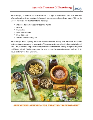 Ayurveda Treatment Of Neurotherapy