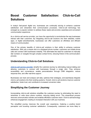 Boost Customer Satisfaction_ Click-to-Call Solutions