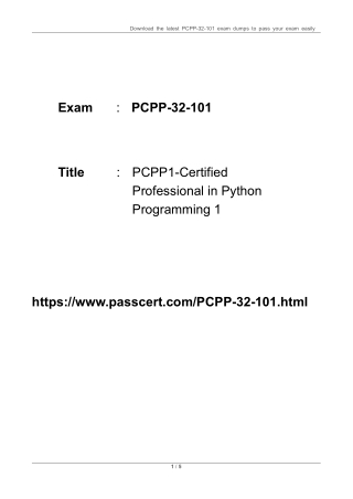 Python Institute PCPP-32-101 Exam Dumps