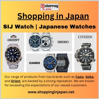SIJ Watch  Japanese Watches at Shopping In Japan