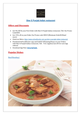 Sher E Punjab Indian restaurant - PDF