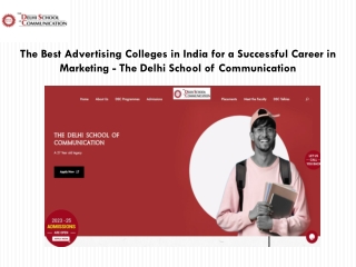 Best Advertising Colleges in India - The Delhi School of Communication