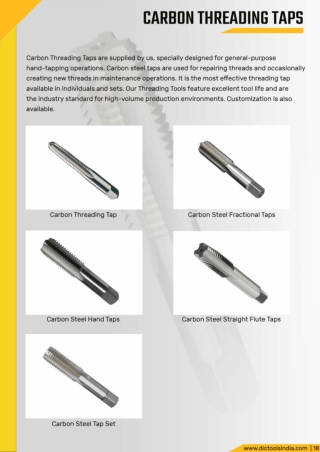 CARBON-THREADING-TAPS EXPORTERS